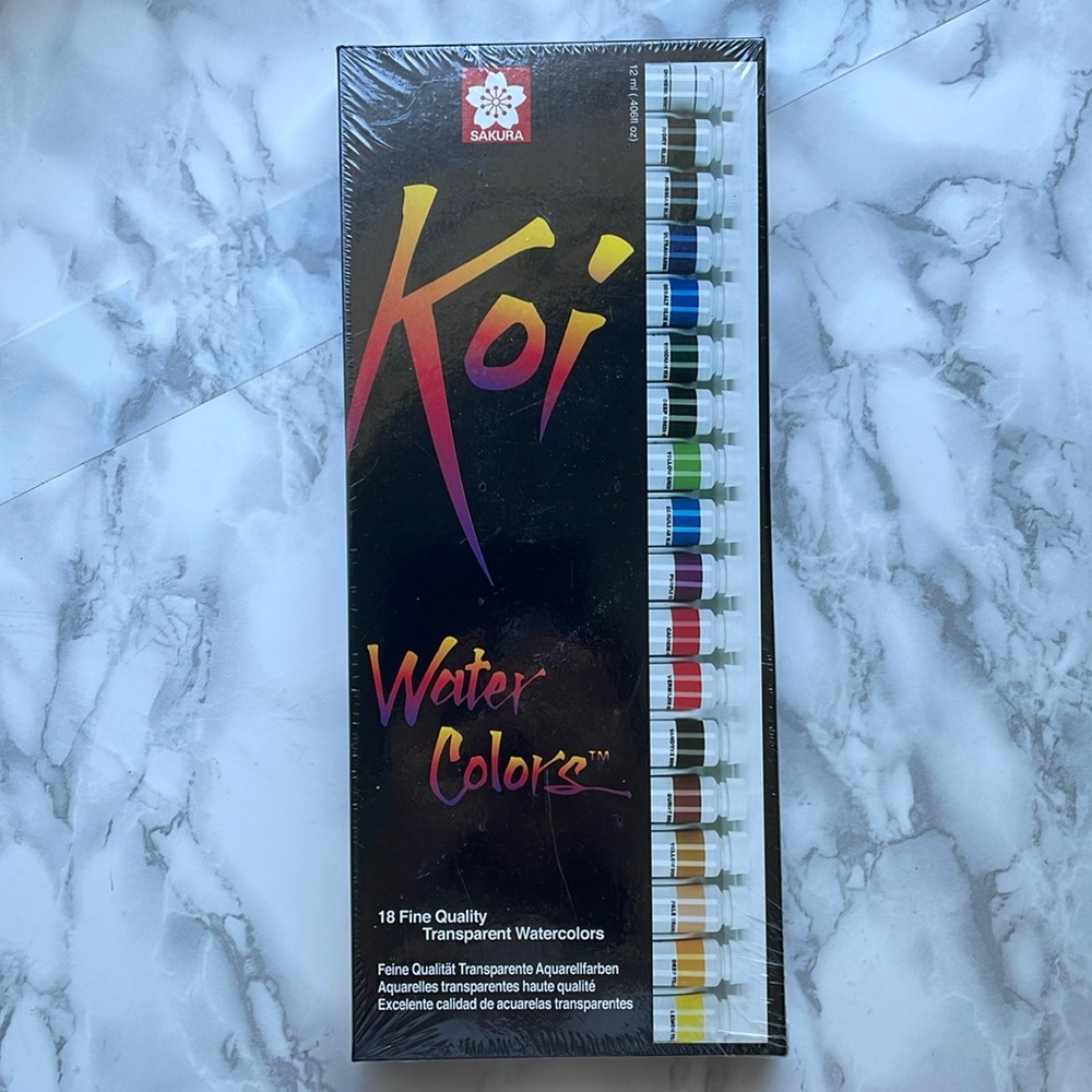 Sakura 18-Piece Koi Assorted Water Color Tube Set
